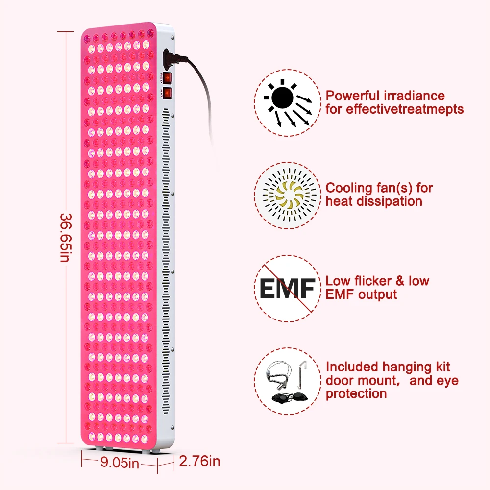 Infrared Therapy 1500W 660Nm 850Nm Red Light Therapy Panel With 300 Leds Clinical Grade for Beauty