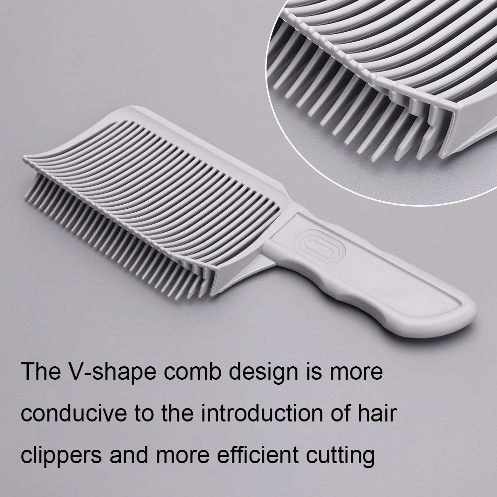 Fading Comb Professional Barber Clipper Blending Flat Top Hair Cutting Comb For Men Heat Resistant Fade Brush