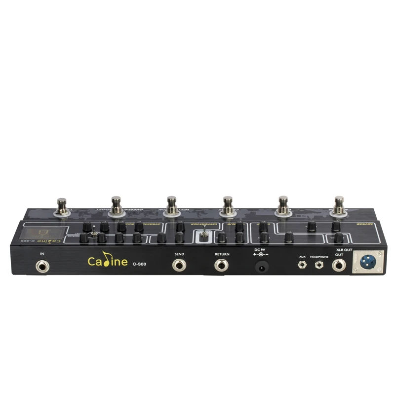 Caline C300 The Midnight Special Multi Effects Guitar Pedal Reverb Delay Chorus Distortion Overdrive Boost Effect Built-in Tuner