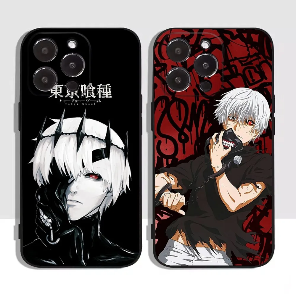 

Ken Kaneki Manga Phone Case For iPhone 16,15,14,13,12,11,Plus,Pro Max,XS,X,XR,SE,Mini,8,7 Soft Silicone Black Cover