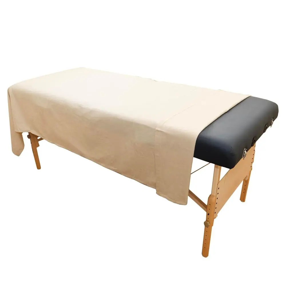 

10-Pack Organic Cotton Flannel Massage Table Sheets, 62x90 Inches, Extra Soft & Eco-Friendly