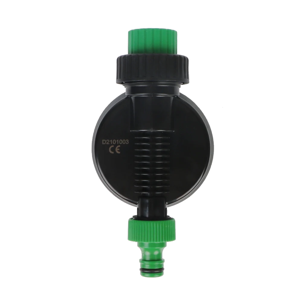 Válvula de bola Sistema de riego por goteo de dos esferas Temporizador electrónico de agua Controlador de riego automático de jardín Funciona con pilas verdes