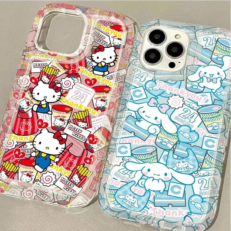 Sanrio Hello Kitty Cinnamon Rabbit Case for Xiaomi 13T 12T 14 13 12 12X 12S 11 Lite 10 11i POCO X6 Pro X3 NFC X4 GT X5 F3 F4 F5