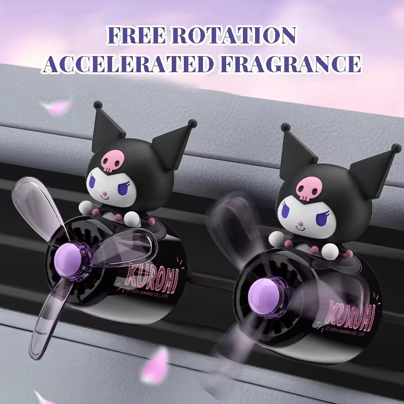 

Cartoon Kuromi Sanrio Car aromatherapy Spaceship Ventilation Clips Anime new style 2025 Air Purifiers Car Decoration Gift