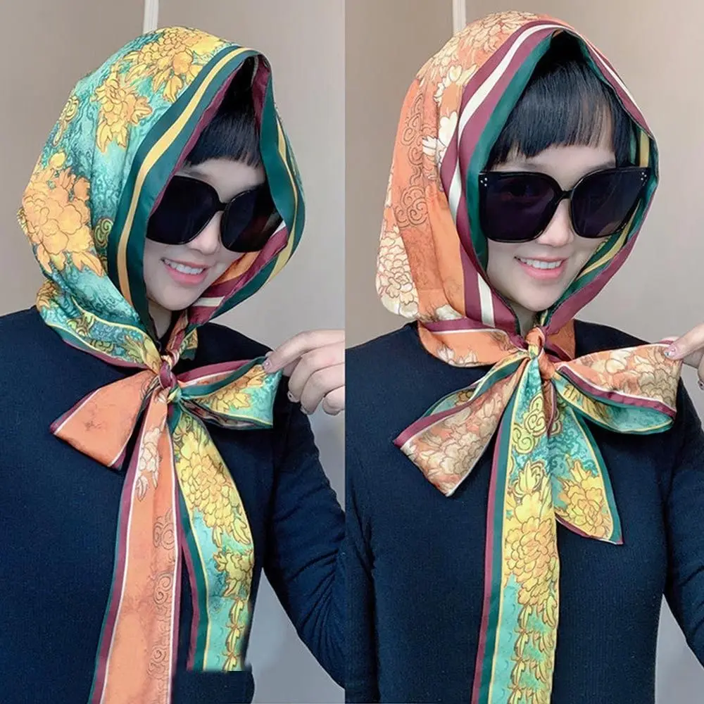 

Sun-Resistant Muslim Turban Summer Breathable Simulation Silk Hijab Cap Soft Islamic Hat Women