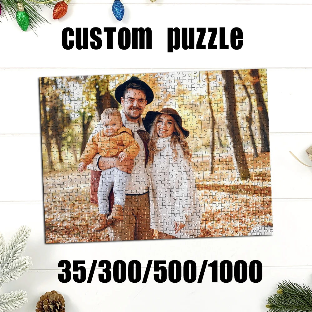 35/300/500/1000 Stück personalisiertes, individuelles Foto-Familien-Reisepuzzle, Geschenke, DIY-Fotoporträt, maßgeschneidertes, handgefertigtes Geburtstagsgeschenk
