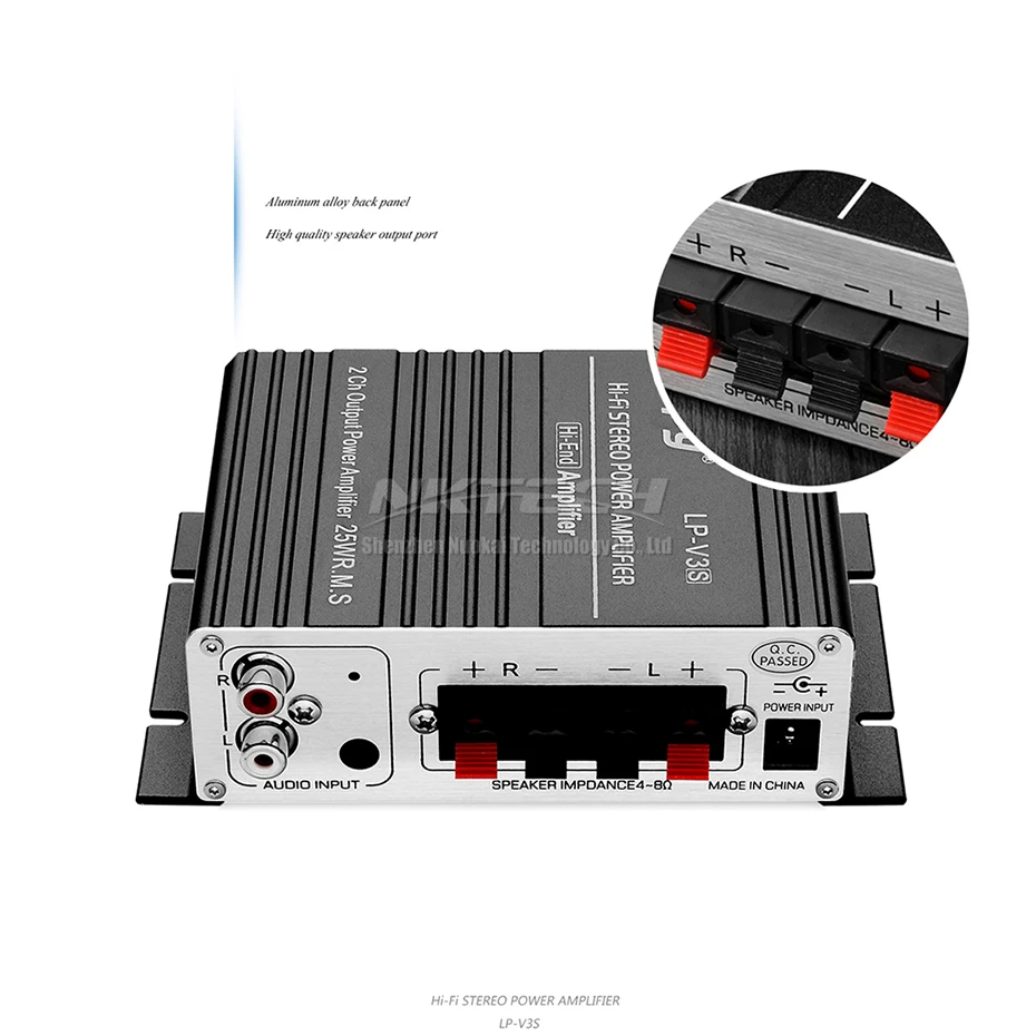 LP-V3S Lepy Auto Lettore Digitale di Alimentazione Hi-Fi Stereo Amplificatore Altoparlante 3.5 millimetri di Ingresso Audio MP3 Moto Super BASS AMP