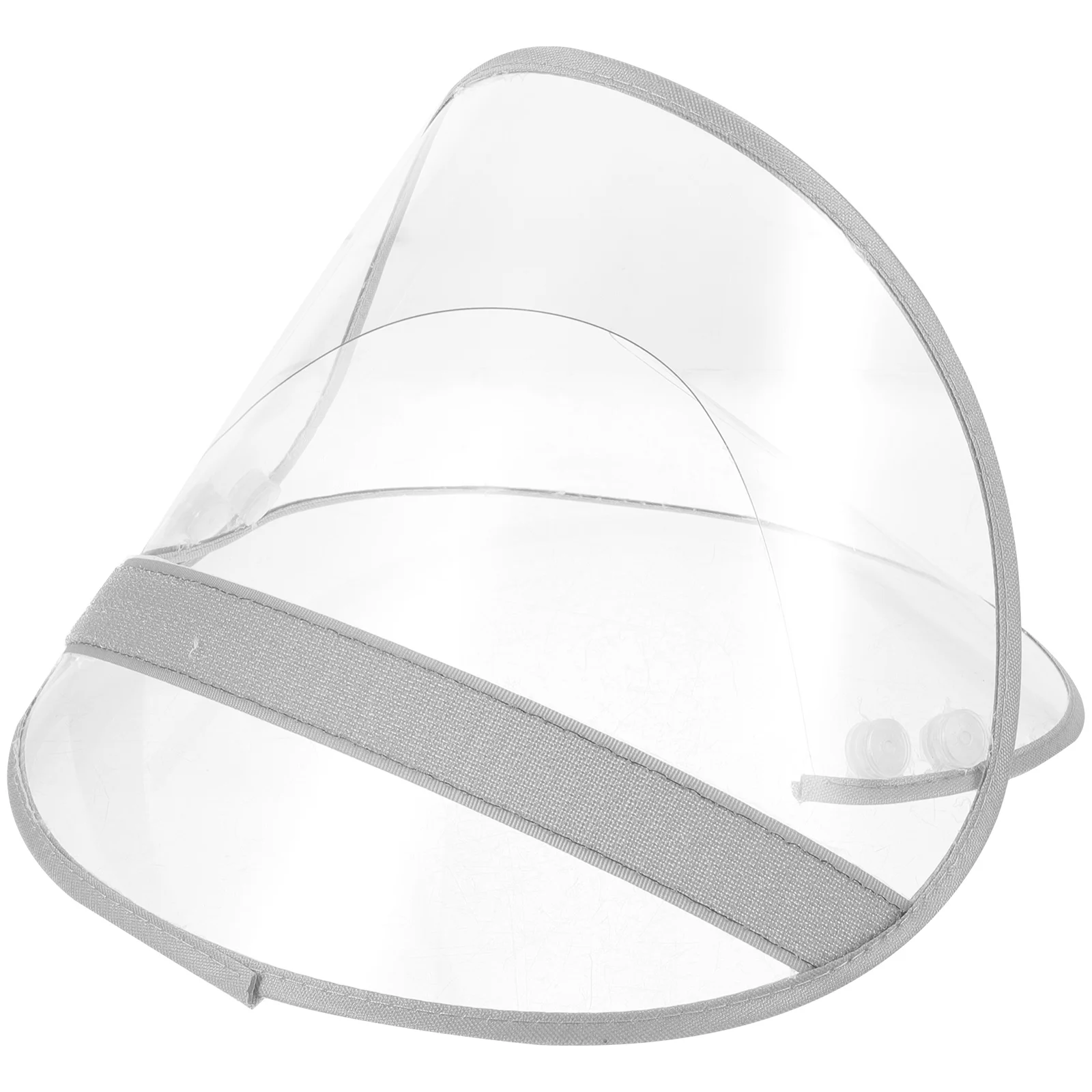 

Rainproof Hat Accessories Clear Plastic Brim for Poncho Hood Foldable Coat Shield Adjustable Straps Transparent Material Keeps