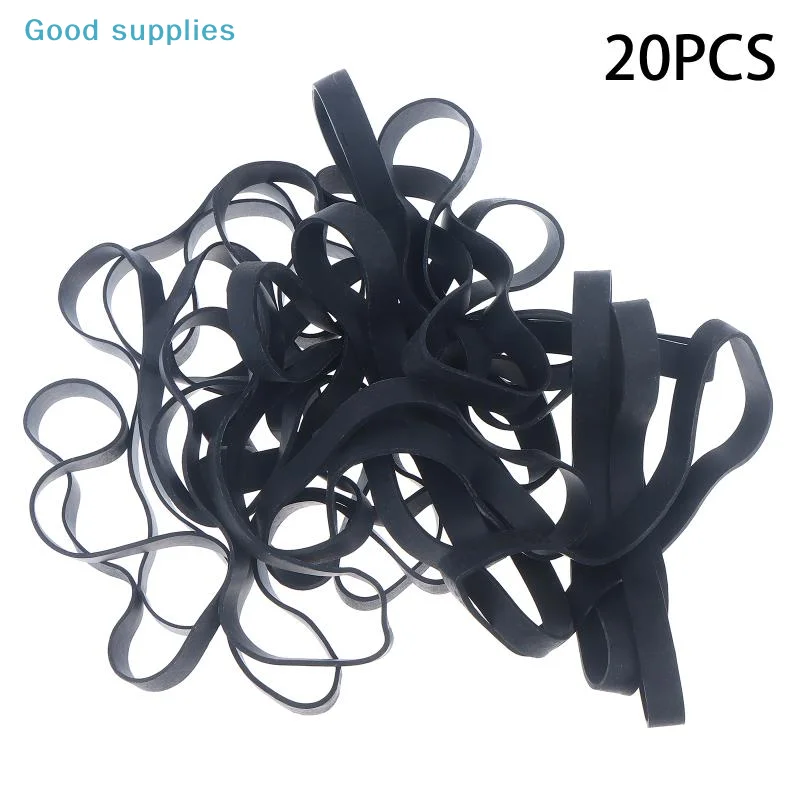 20pcs Black Rubber Bands Large Size Stretchable Elastic Rubber Ring For Office Stationery Package rubber band Supplies