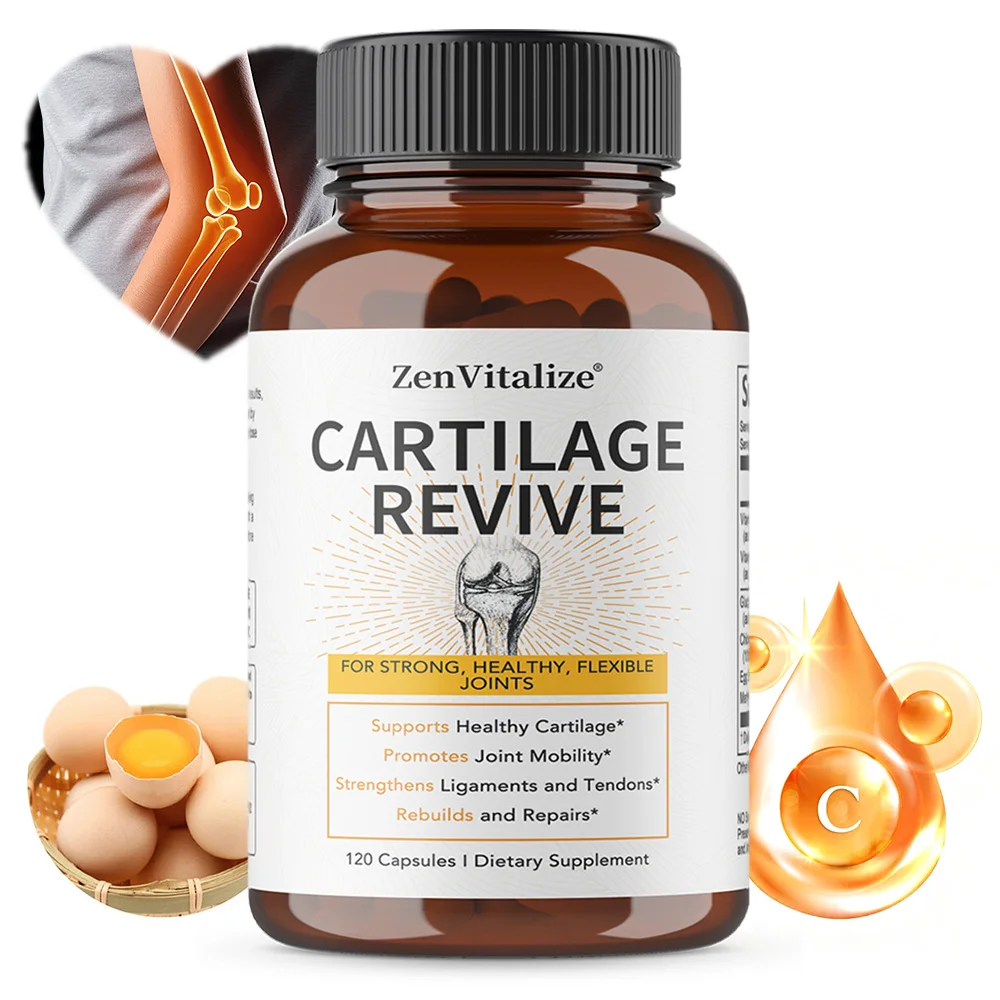 Cartilage Revive + Joint Support Supplement for Men and Women with Type II Collagen, D-Glucosamine, MSM, Vitamin D3, Vitamin C