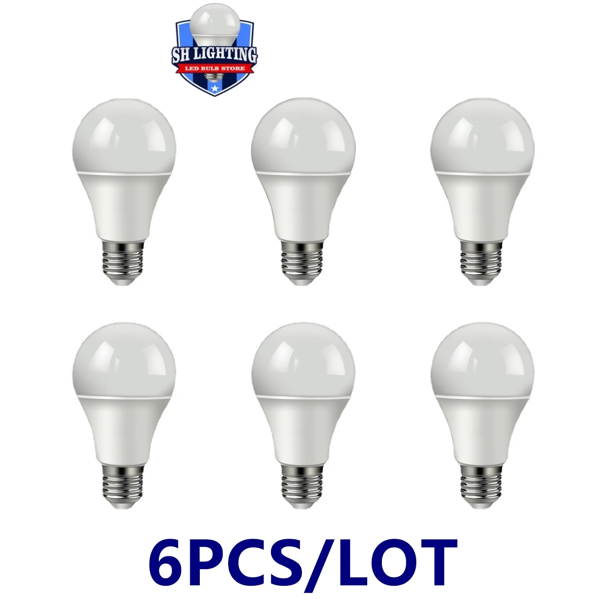 

6pcs LED Bulb Lamps A60 E27 B22 AC220V- 240V Light Bulb Real Power 10W 12W 3000K-6000K Lampada Living Room Home LED Bombilla