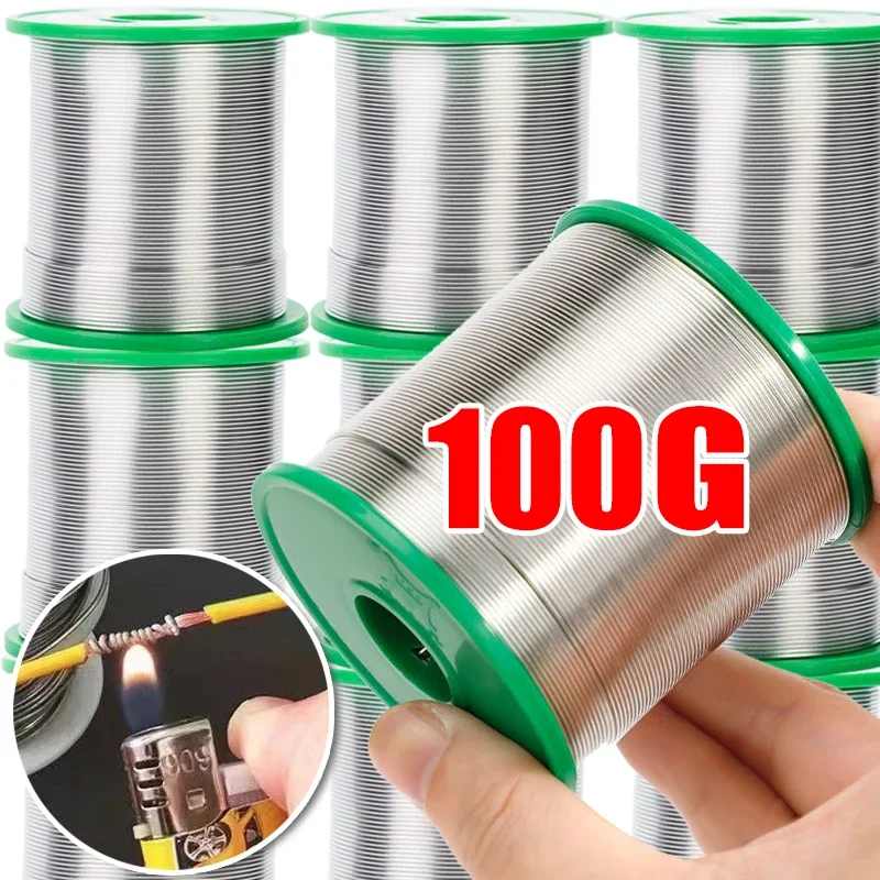 20-100g Tin Wire Soldering with Flux Easy Electrical Repair Melt Stainless Steel Aluminum Copper Iron Metal Welding Cored Rods