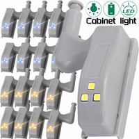 20/1PCS LED Inner Hinge Lamps Universal Wireless Cabinet Lights Wardrobe Cupboard Sensor Night Light Home Kitchen Induction Lamp