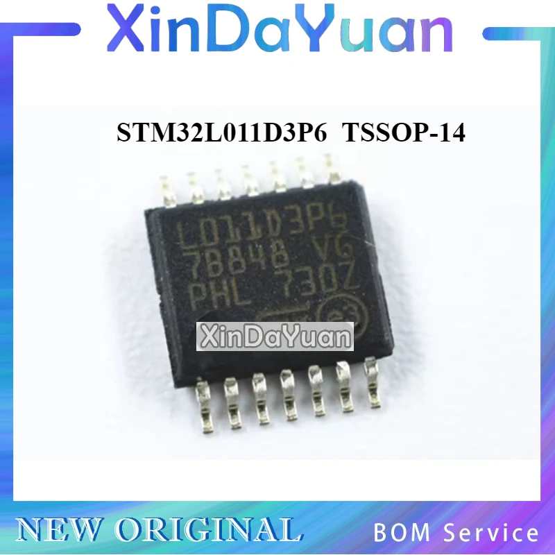 5 pcs  STM32L011D3P6  TSSOP-14 ARM Cortex-M0+  32-bit Microcontroller M