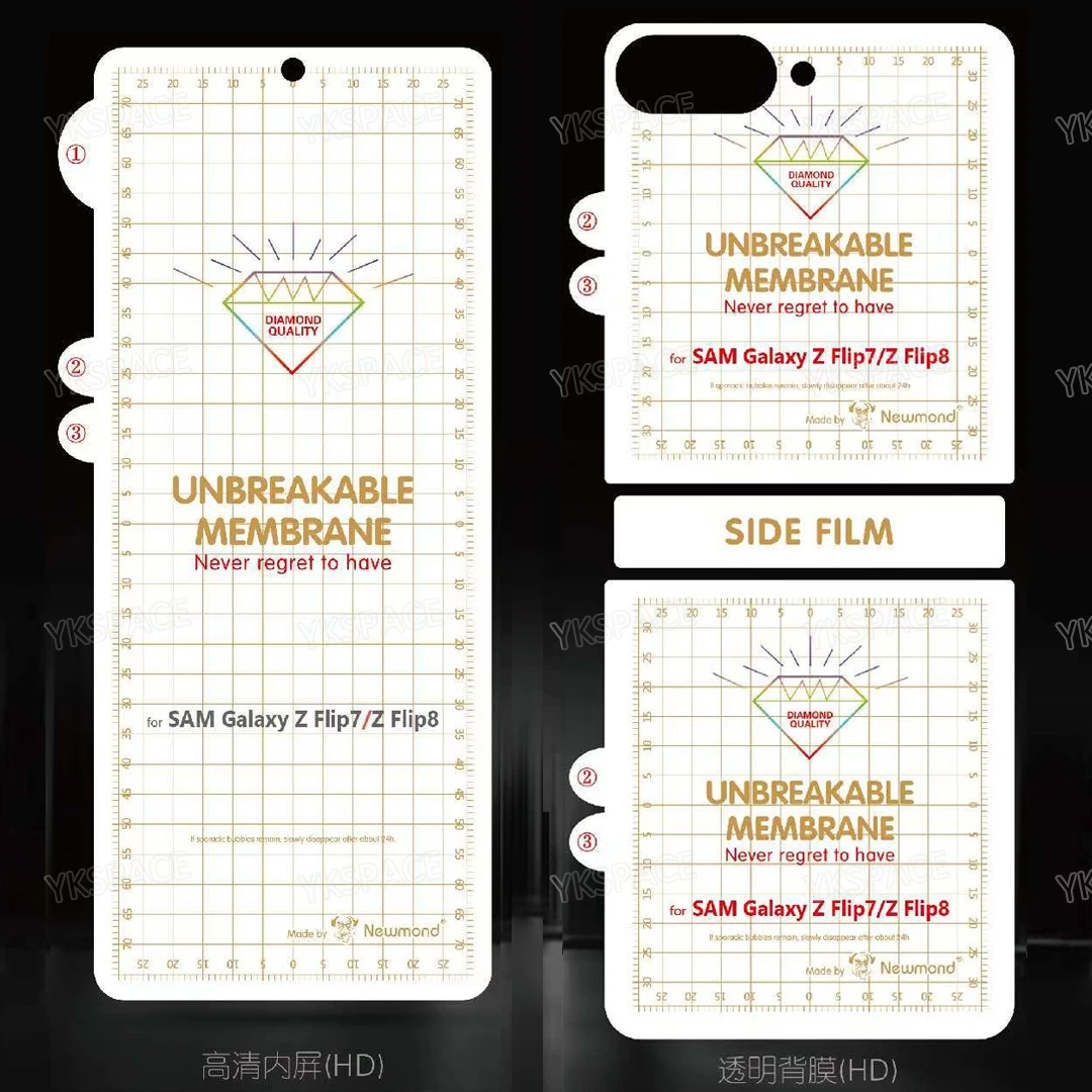 Vorder- und Rückseitige Matte Hydrogel-Folie für Samsung Galaxy W23 W24 W25 Z Flip 3 4 5 6 7 FE 8 Weicher Displayschutz Anti-Fingerabdruck – Detail 2