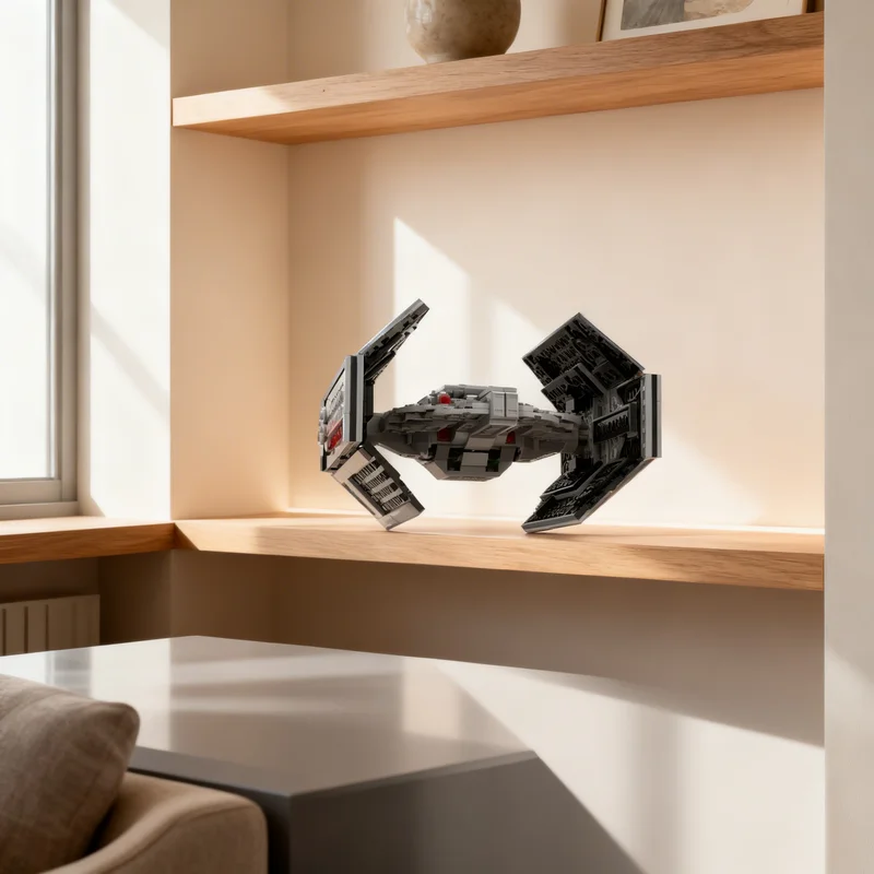 

453 детали MOC TIE Advanced X1: Модифицированная модель звездолета для сборки, креативный подарок, коллекционный декор, премиум-класс для детей