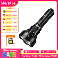 Wurkkos TD01 21700 Rechargeable Tactical Flashlight LED USB-C 2200Lm Torch PMMA Lens Throw 1039M IPX8 Waterproof EDC Tail Switch