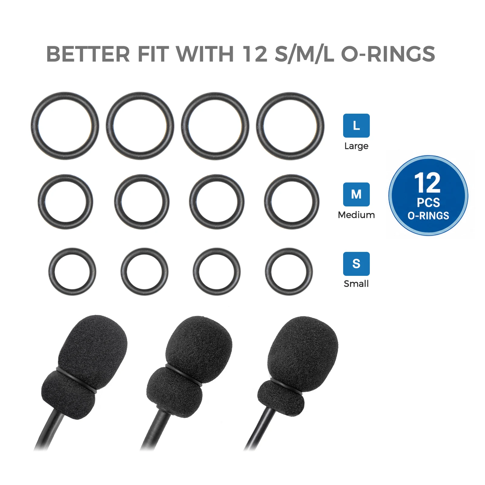 4-Pack Mic Covers For SENA SRL Mic System ,Shoei Neotec 2 Helmet, Sena SMH10 20s 30s 50s 60s 30k 3S SMH5 Microphone Sponge
