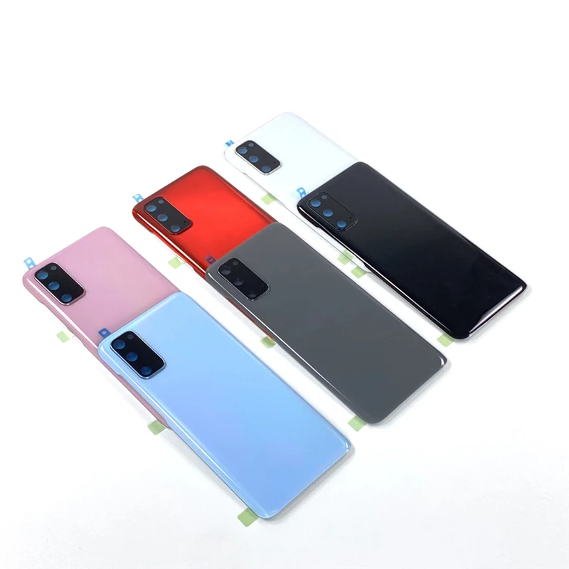 S20 Plus S20+ G985F Glass Battery Back Housing Cover for Samsung Galaxy S20 G980F Rear Door with Camera Lens