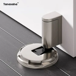 Non-Punch Door Stopper Automatic Floor Floor DoorStop Furniture Fittings Gold Black Grey Stopper for Door Windproof