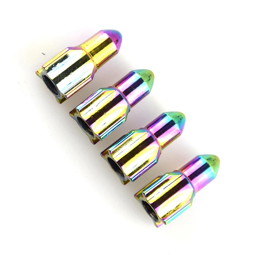 

One Set (4pcs) Metal Colorful Rocky Air Valve Caps Universal Car Motor Wheel Stem Cover