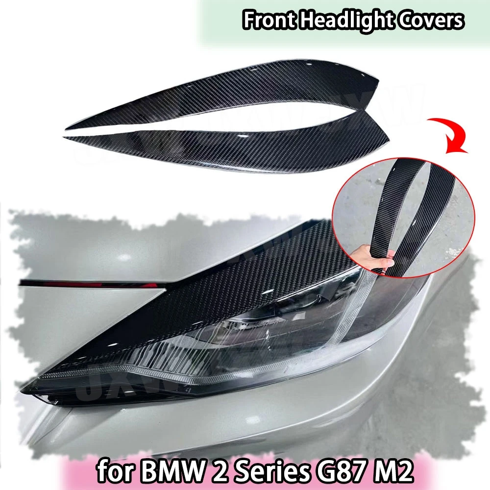 

Real Carbon Fiber for BMW 2 Series G87 M2 Car Front Lamp Eyebrow Headlight Covers Car Front Lamp Eyelids Accessoreis Accessories
