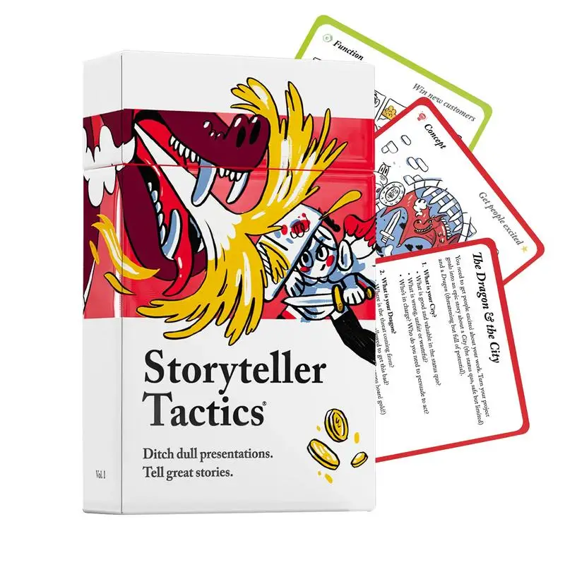 Storyteller Tactics Card Deck Business Tool To Improve Your Influence And Persuasion In Speech And More, 54 Cards In A Case