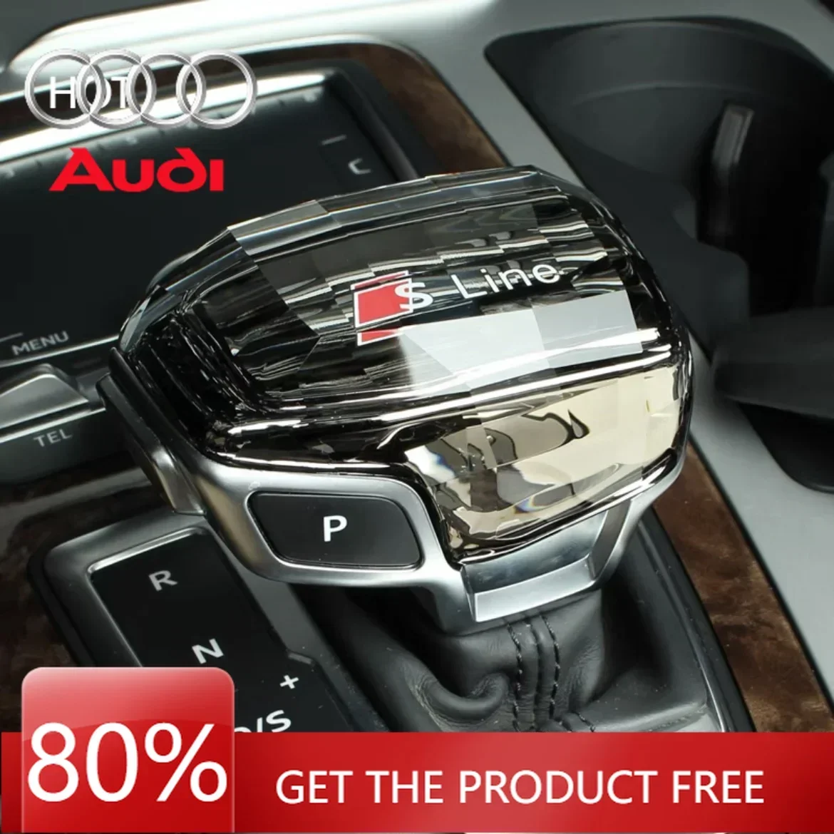 

2026 Hot Interior Stickers 1pcs Crystal Gear Shift Knob Cover for Audi Q7 A6 Q8 SQ5 A5 A4 S4 RS5 RS6 A7 SQ8 2016-2024 Gear Lever