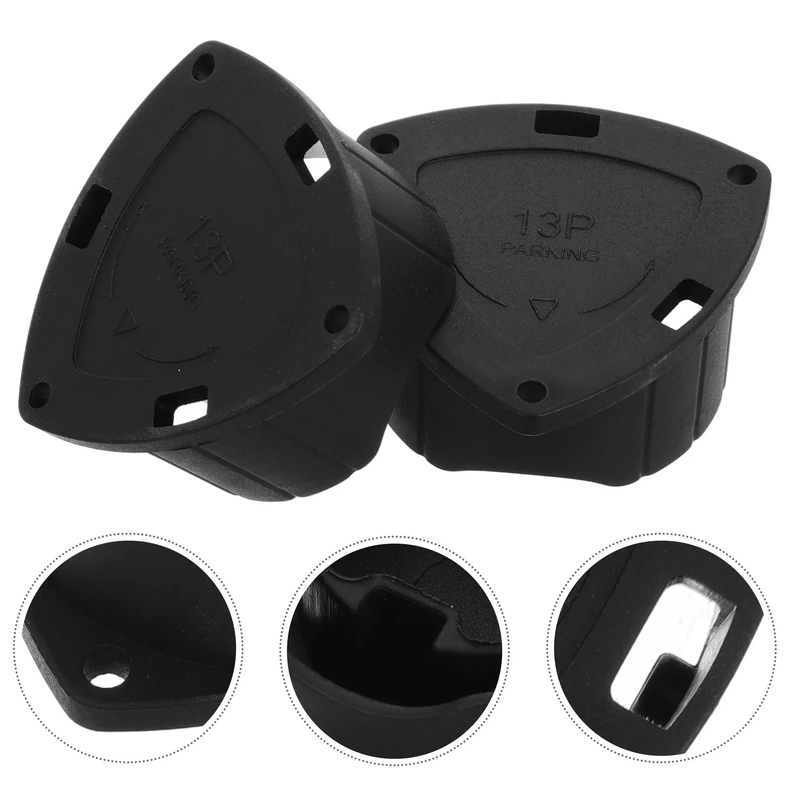 

2Pcs 13 Pin Trailer Plug Protective Cap Sturdy Plastic Easy Installation Multifunctional Design Precise Alignment Long Lasting