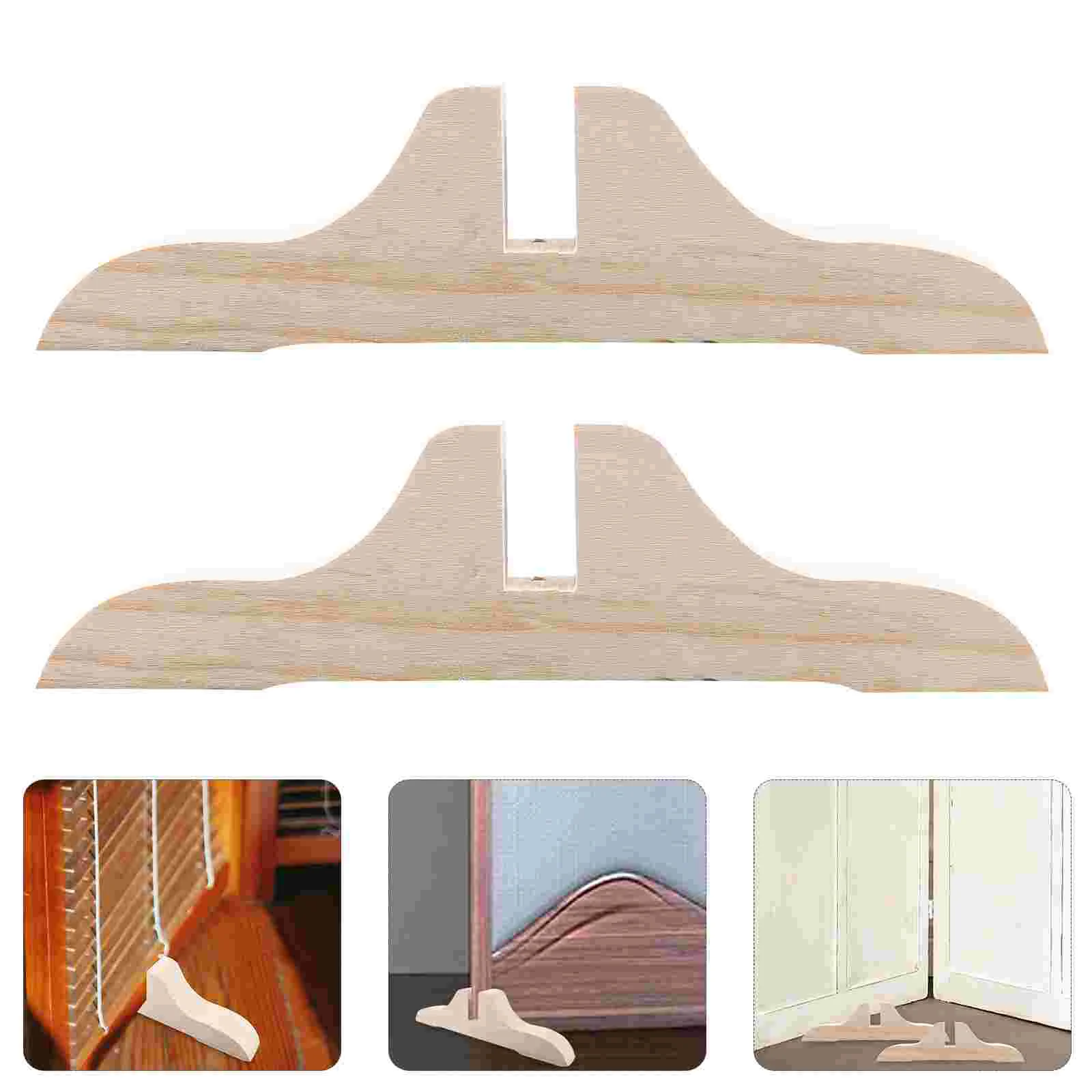 

2 Pcs Screen Base Panel Feet Wooden Room Divider Stand Fixing Household Useful Privacy Holders Clamps