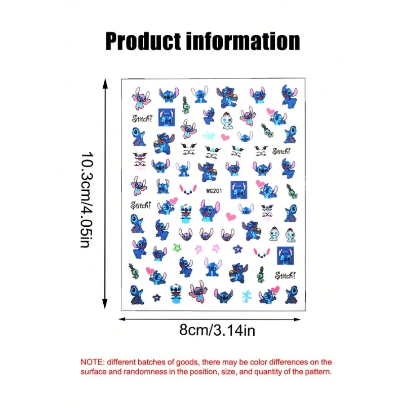 2025 explosiones que venden pegatinas adhesivas para uñas Shi Dizai Star Baby Weird Cute Cartoon para niños. Accesorios Disney