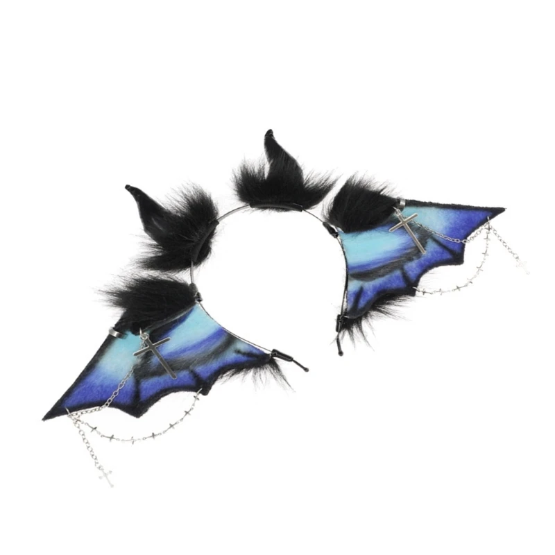 Realistic Bat Wing Hairband Anime Headband Women Theme Party Dressingup Hairhoop Dropshipping