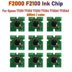 F2000 F2100 Çip Epson SureColor SC Tek Kullanımlık Kartuş Çip T7251 T7252 T7253 T7254 T725A Mürekkep Kartuşu Yazıcı Ic 6 Renk