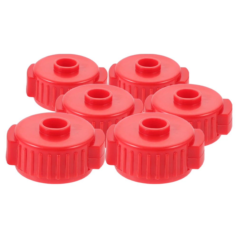 

6Pcs Drum Percussion Cymbal Nuts Quick Release Red Plastic Lightweight Jazz Drum Set Replacement Parts Stage Performance