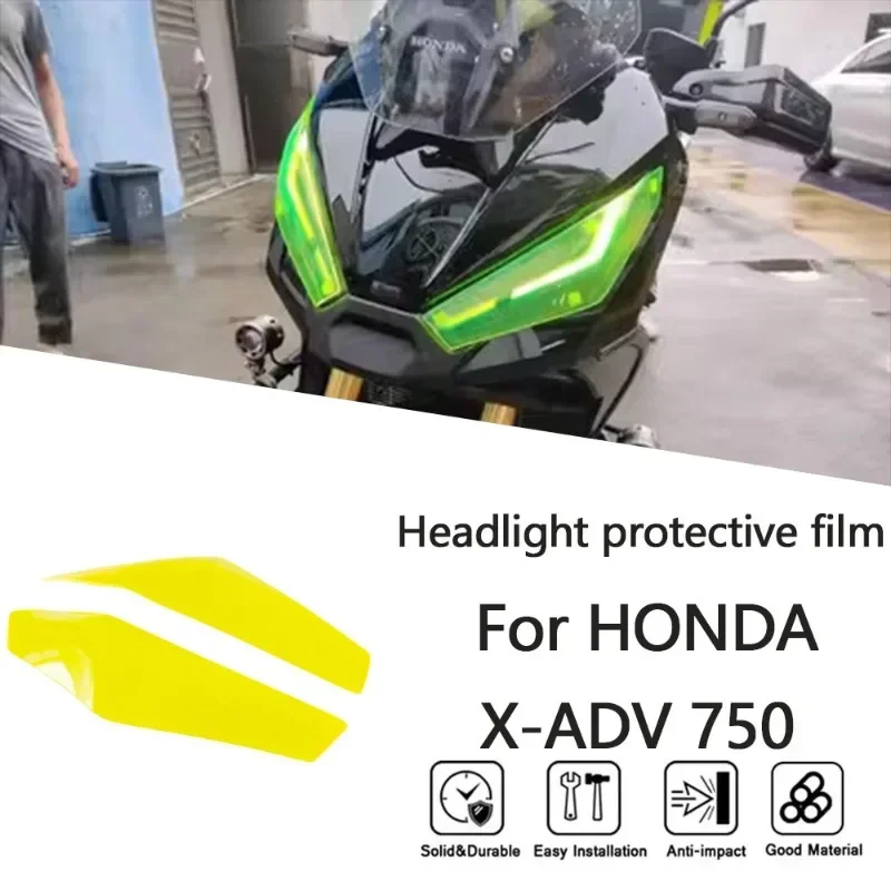 혼다 XADV750 2021-2024 용 개조 헤드라이트 보호대 시트 램프 가드 패치, 모토 액세서리