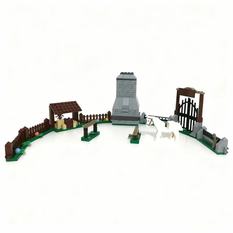 

NEW 285PCS MOC Game Series Lon Ranch Model Technology DIY Creative Assembly Building Blocks Display Birthday Gift Building Set