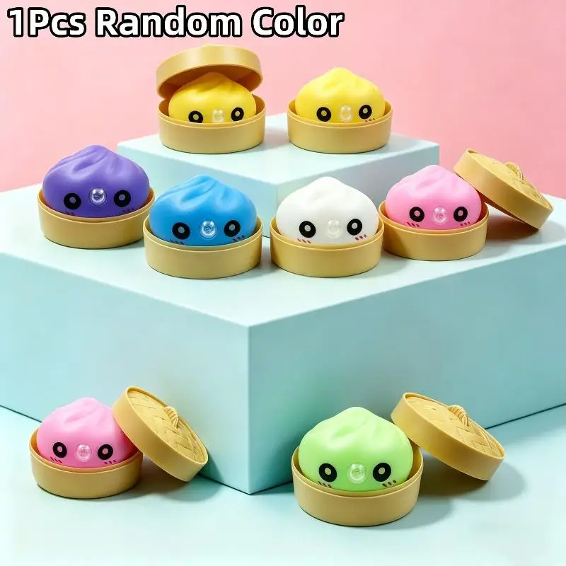 Simulation Dumpling Squeezable Toys Colorful Anti Stress Squishy Fidget Sensory Toy for Kids Adults Classroom and Office
