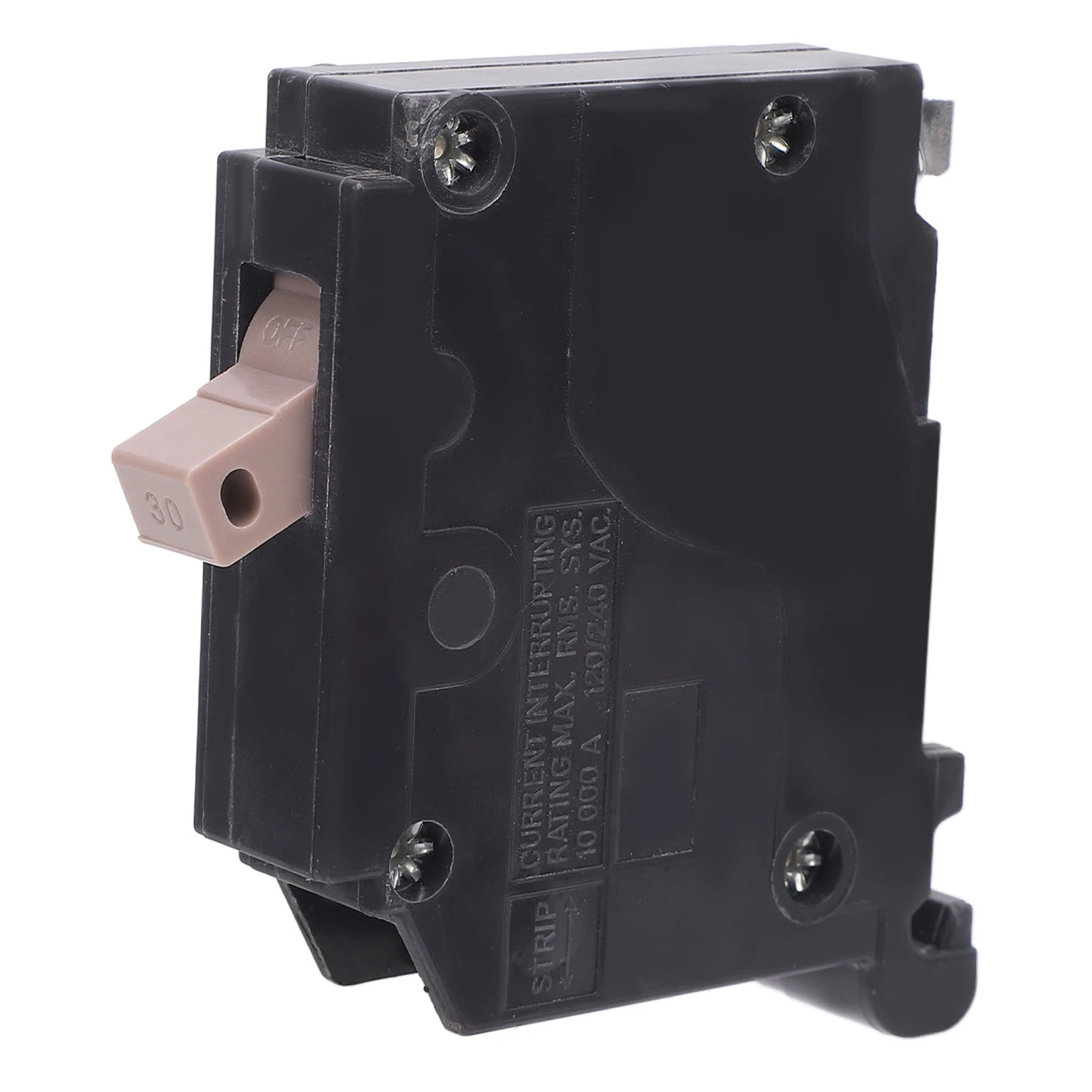 Circuit Breaker 3/4 Inch Plug In Molded Case 1 Pole 30A 10 KAIC 120 240VAC Circuit Breaker with Thermal Magnetic Guard