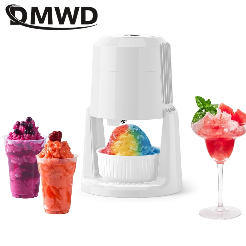 Máquina de granizado doméstica de 110V/220V, trituradora de hielo automática, afeitadora, batidos, helado, fruta congelada, postre, bebidas refrigeradas