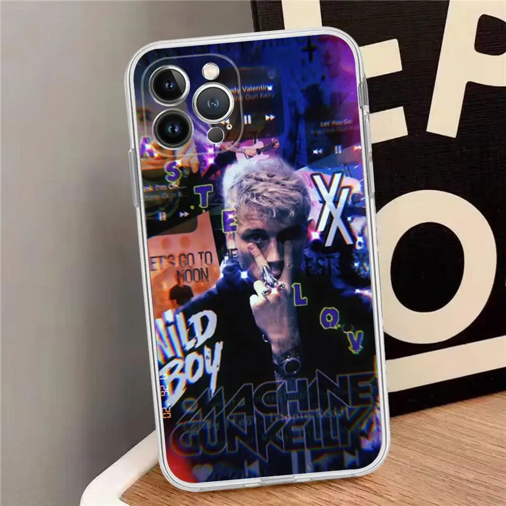 M-MachineS Gun K-Kelly Phone Case For iPhone 15 14 13 12 Mini 11 Pro XS Max X XR SE 6 7 8 Plus Soft Silicone Cover