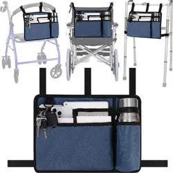 Walker Bag Basket with Cup Holder Suit for Adult Folding Walkers Seniors, Elderly, Handicap Carry Storage Pouch Organizer