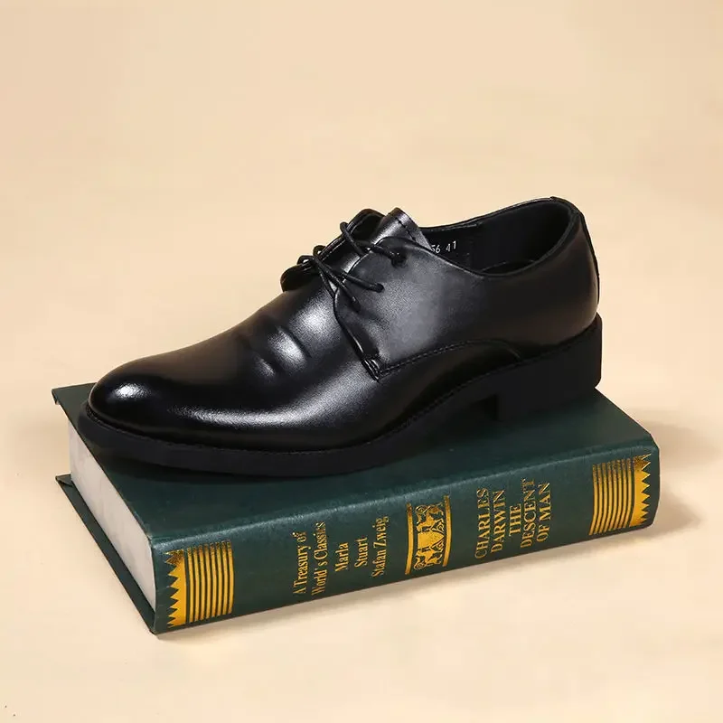 Pointed Toe Dress Shoes Man Black Social Shoe for Men High Quality Fashion Elegant and Classic 2024 Style Footwear Suit Trend 39