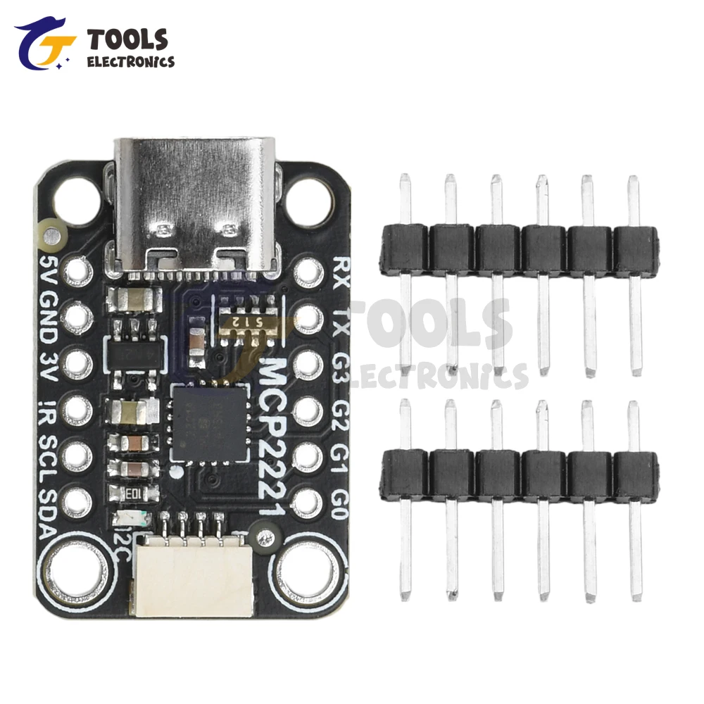 MCP2221A General Purpose USB To GPIO ADC I2C Module Board MCP2221A Breakout for Adafruit Stemma QT/Qwiic