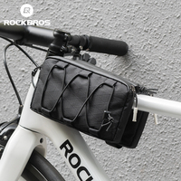 ROCKBROS Bicycle Bag Cycling Top Front Tube Frame Bag Easy Install 1L Large Capacity Storage Bike Bag MTB Road Cycling Accessory