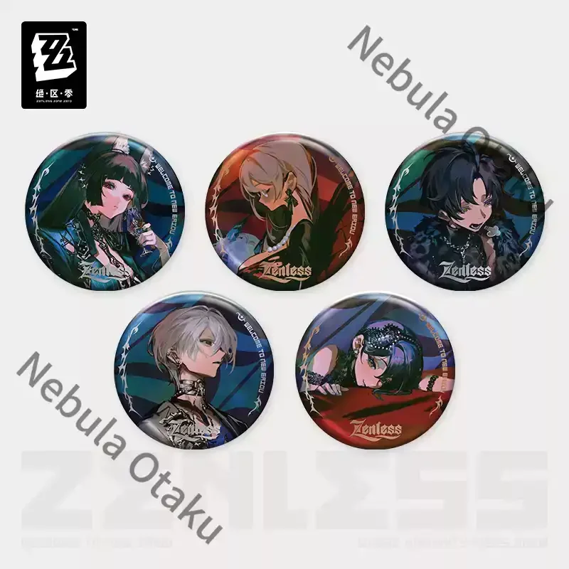 Zenless Zone Zero Hoshimi Miyabi Asaba Harumasa Tinplate Badge Laser Ticket Poster Cosplay Official Quality Goods Souvenir Gifts