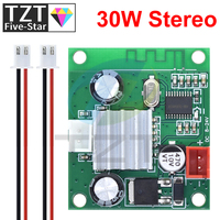 TZT Bluetooth 30W Power Amplifier TWS Speaker Sound Module Board Audio Receiver Bluetooth Power Amplifier Board Two-way Stereo