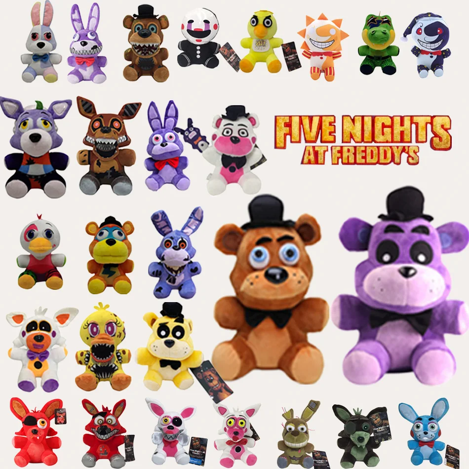 Fivf ليالي في فريدي Fnaf لطيف ألعاب من القطيفة لعبة دمية 18 سنتيمتر بوني بير ماكر الكرتون محشوة الدمى فريدي لعبة للأطفال هدايا