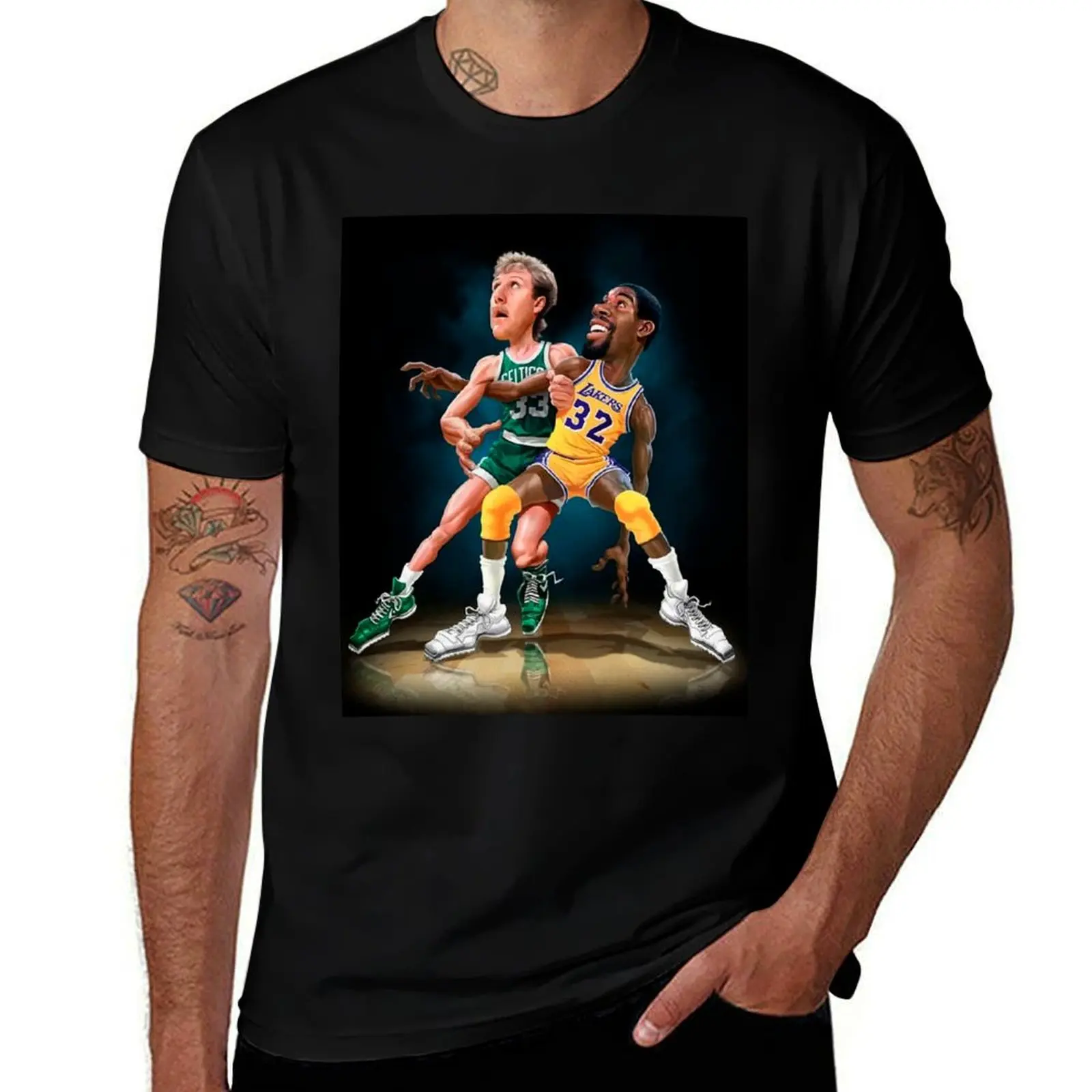 

MAGIC VS BIRD T-Shirt sports fans cheap stuff graphic shirts blacks mens fashion
