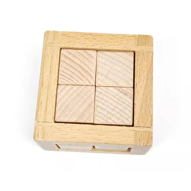 Pädagogisches Entwirrungsspielzeug, ineinandergreifender Puzzle-Würfel, hölzerner Denkaufgabe für Erwachsene und Kinder, IQ-Testspiele, kreative Geschenke