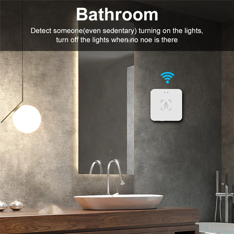 FULL-Tuya Human Presence Sensor 24G Human Presence มิลลิเมตร Wave Radar Sensor การตรวจจับแสง